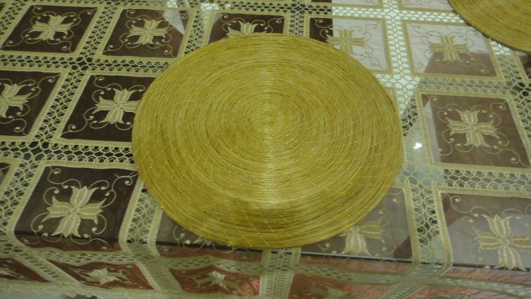 sousplat de capim dourado da arte em capim dourado