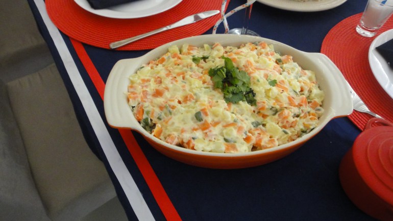 Salada de legumes com maionese