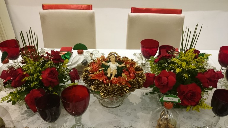 centro de mesa de natal
