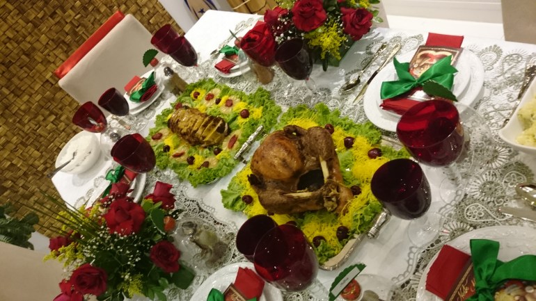 mesa de natal
